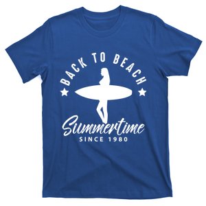 Back To Beach Summertime Surfing Gift T-Shirt