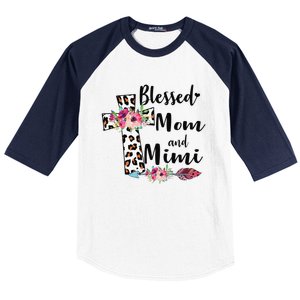 Blessed To Be Called Mom And Mimi Funny Mimi Gift Baseball Sleeve Shirt