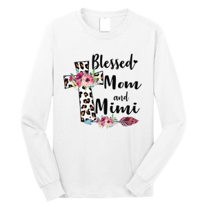 Blessed To Be Called Mom And Mimi Funny Mimi Gift Long Sleeve Shirt