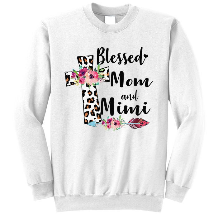 Blessed To Be Called Mom And Mimi Funny Mimi Gift Sweatshirt