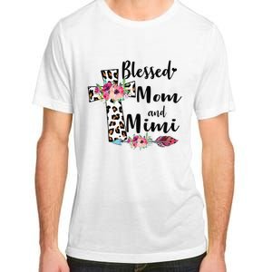 Blessed To Be Called Mom And Mimi Funny Mimi Gift Adult ChromaSoft Performance T-Shirt