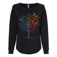 Butterfly Tree Beautiful  Womens California Wash Sweatshirt