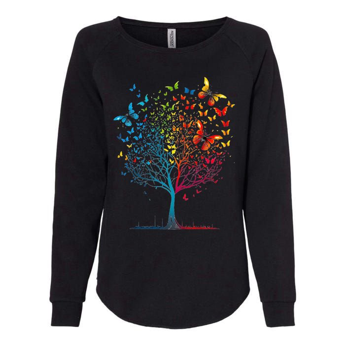 Butterfly Tree Beautiful  Womens California Wash Sweatshirt