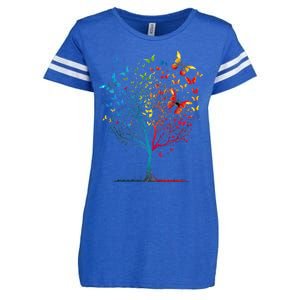 Butterfly Tree Beautiful  Enza Ladies Jersey Football T-Shirt