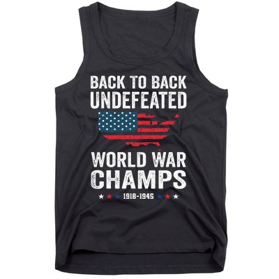 Back To Back Undefeated World War Champs Tank Top