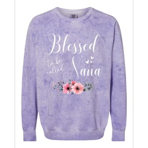 Blessed To Be Nana Grandma MotherS Day Christmas Colorblast Crewneck Sweatshirt