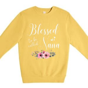 Blessed To Be Nana Grandma MotherS Day Christmas Premium Crewneck Sweatshirt