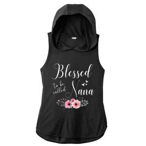 Blessed To Be Nana Grandma MotherS Day Christmas Ladies PosiCharge Tri-Blend Wicking Draft Hoodie Tank