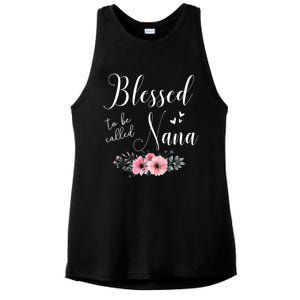 Blessed To Be Nana Grandma MotherS Day Christmas Ladies PosiCharge Tri-Blend Wicking Tank