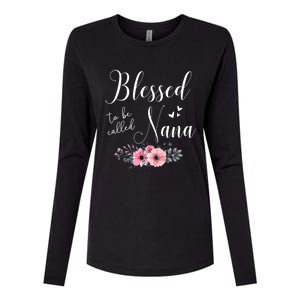 Blessed To Be Nana Grandma MotherS Day Christmas Womens Cotton Relaxed Long Sleeve T-Shirt