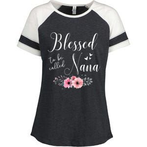 Blessed To Be Nana Grandma MotherS Day Christmas Enza Ladies Jersey Colorblock Tee