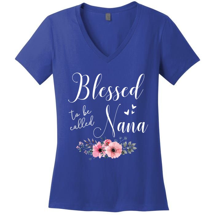 Blessed To Be Nana Grandma MotherS Day Christmas Women's V-Neck T-Shirt