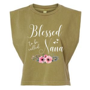 Blessed To Be Nana Grandma MotherS Day Christmas Garment-Dyed Women's Muscle Tee