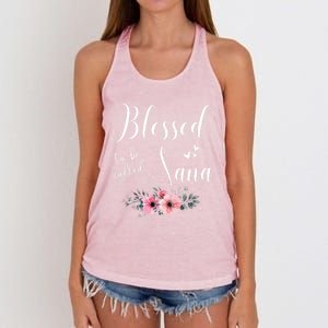 Blessed To Be Nana Grandma MotherS Day Christmas Women's Knotted Racerback Tank