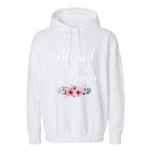 Blessed To Be Nana Grandma MotherS Day Christmas Garment-Dyed Fleece Hoodie