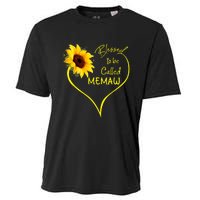 Blessed To Be Called Memaw Sunflower Heart Cooling Performance Crew T-Shirt