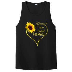 Blessed To Be Called Memaw Sunflower Heart PosiCharge Competitor Tank