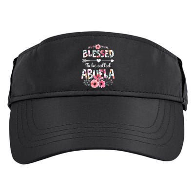 Blessed To Be Called Abuela Funny Abuela Mothers Day Adult Drive Performance Visor