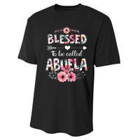 Blessed To Be Called Abuela Funny Abuela Mothers Day Performance Sprint T-Shirt