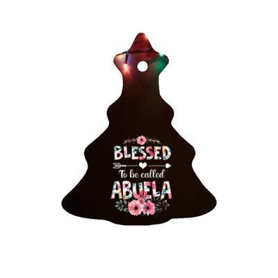 Blessed To Be Called Abuela Funny Abuela Mothers Day Ceramic Tree Ornament