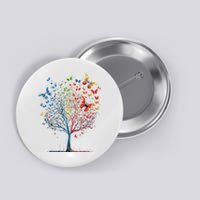 Butterfly Tree Beautiful Graphic Button