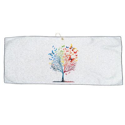 Butterfly Tree Beautiful Graphic Large Microfiber Waffle Golf Towel