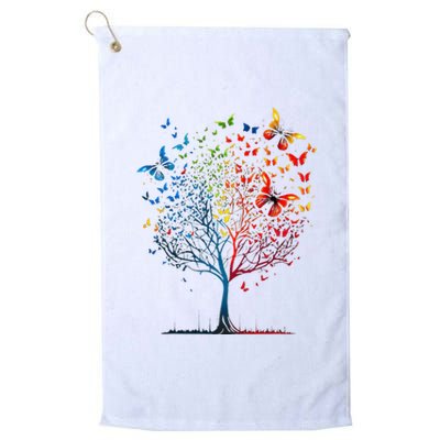 Butterfly Tree Beautiful Graphic Platinum Collection Golf Towel