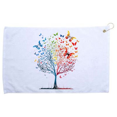 Butterfly Tree Beautiful Graphic Grommeted Golf Towel