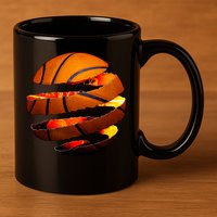 Basketball Tear 11oz C Handle Ceramic Mug