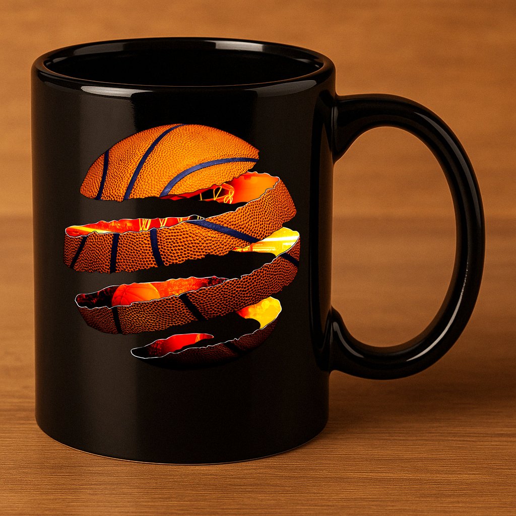 Basketball Tear 11oz C Handle Ceramic Mug