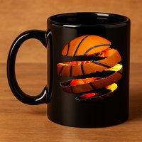 Basketball Tear 11oz C Handle Ceramic Mug