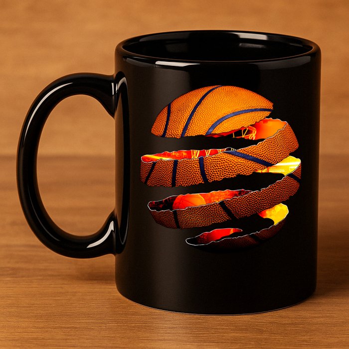 Basketball Tear 11oz C Handle Ceramic Mug