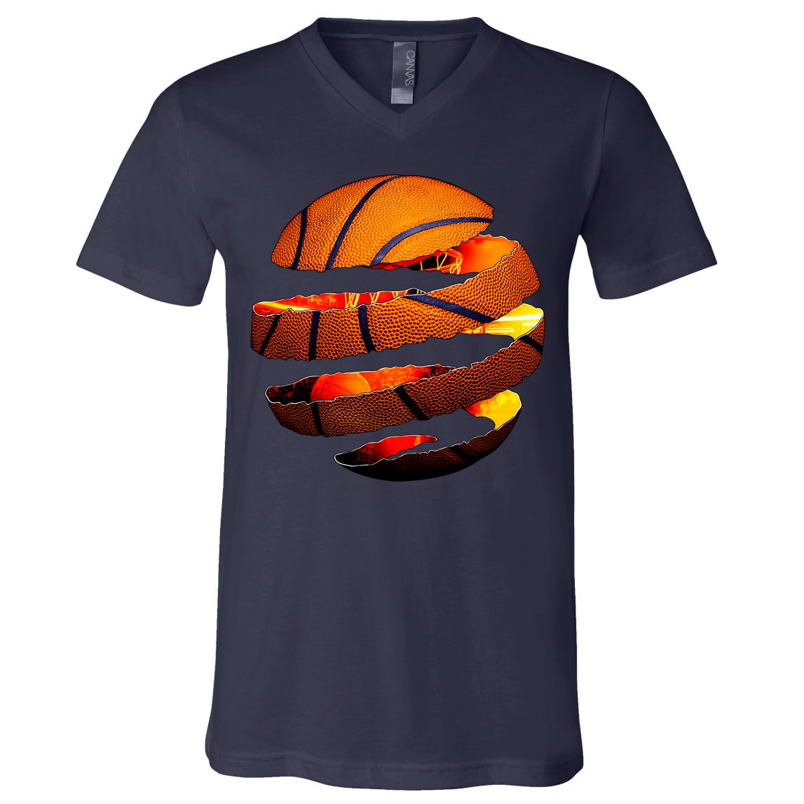 Basketball Tear V-Neck T-Shirt