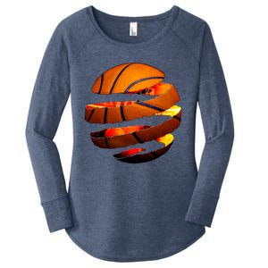 Basketball Tear Women's Perfect Tri Tunic Long Sleeve Shirt