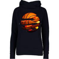 Basketball Tear Womens Funnel Neck Pullover Hood