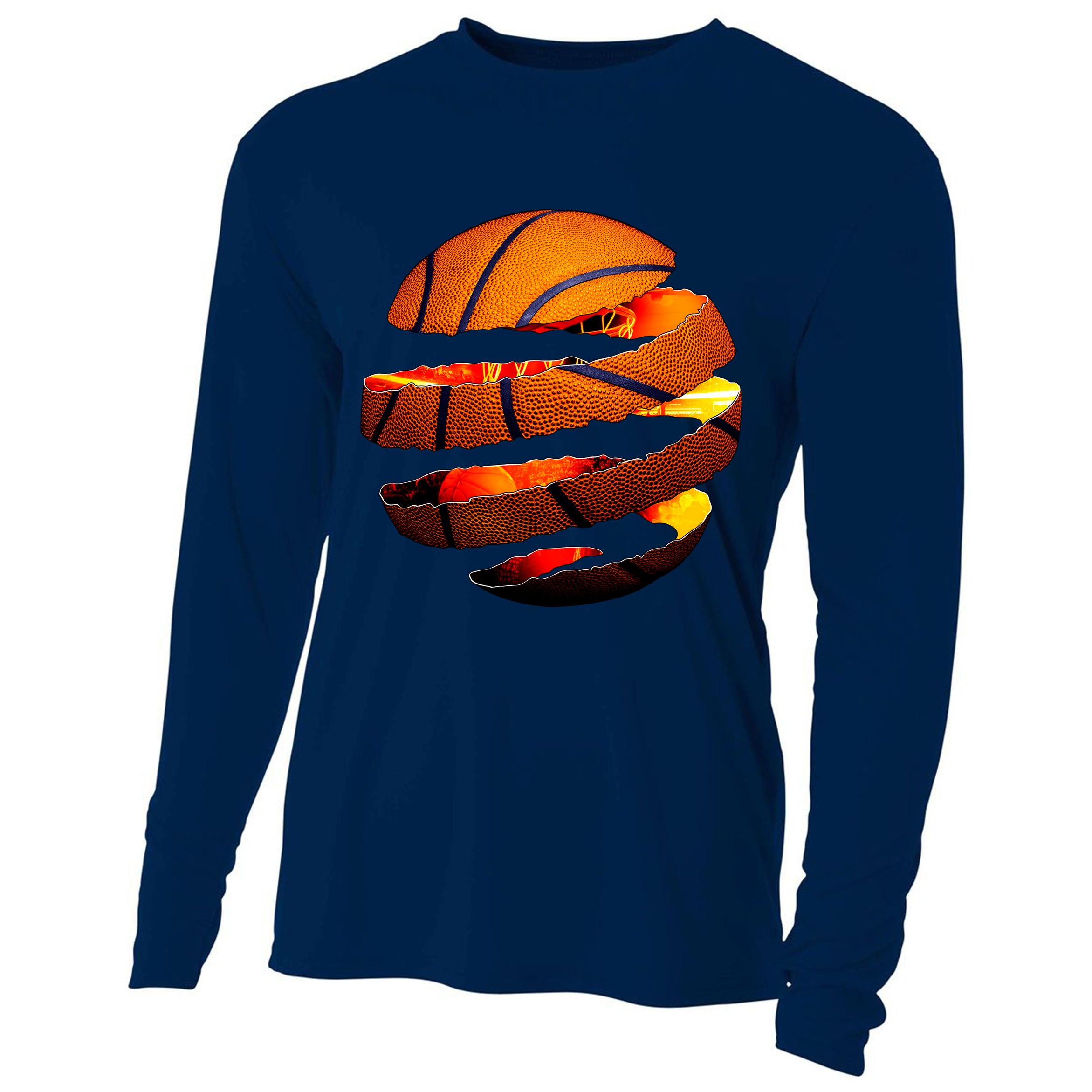 Basketball Tear Cooling Performance Long Sleeve Crew