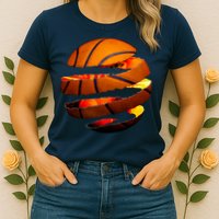 Basketball Tear Womens T-Shirt