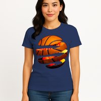 Basketball Tear Womens T-Shirt