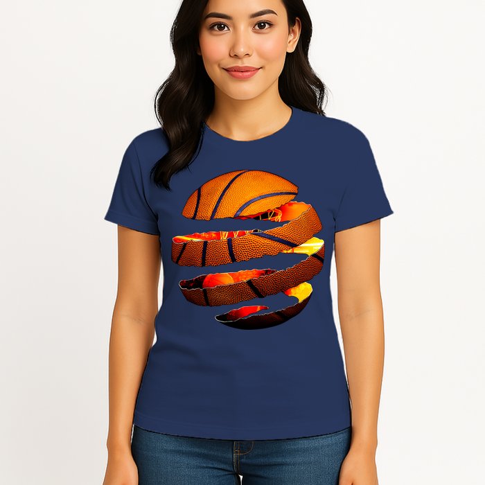Basketball Tear Womens T-Shirt