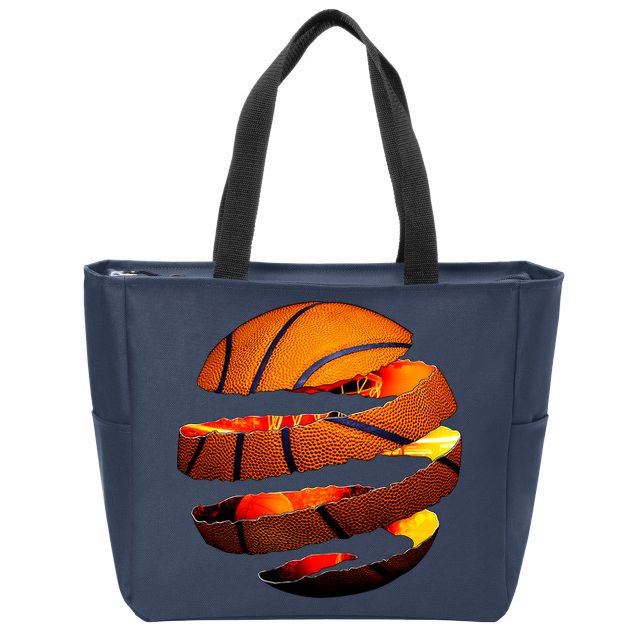 Basketball Tear Zip Tote Bag