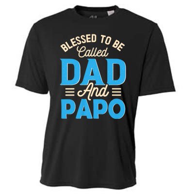 Blessed To Be Called Dad And Papo FatherS Day Grandpa Cooling Performance Crew T-Shirt