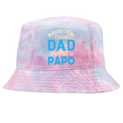 Blessed To Be Called Dad And Papo FatherS Day Grandpa Tie-Dyed Bucket Hat