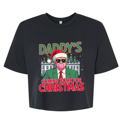 Bubblegum Trump Blowing Christmas Trump Bella+Canvas Jersey Crop Tee