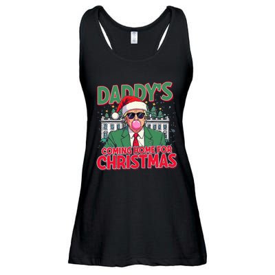 Bubblegum Trump Blowing Christmas Trump Ladies Essential Flowy Tank