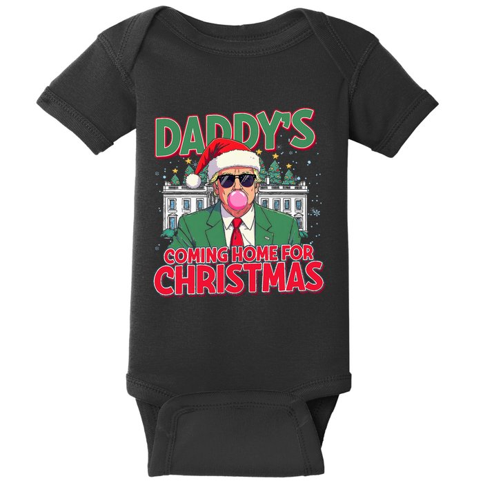 Bubblegum Trump Blowing Christmas Trump Baby Bodysuit