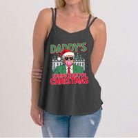 Bubblegum Trump Blowing Christmas Trump Women's Strappy Tank