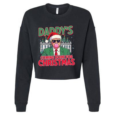 Bubblegum Trump Blowing Christmas Trump Cropped Pullover Crew