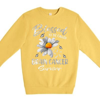 Blessed To Be Called Brain Cancer Survivor Gift Premium Crewneck Sweatshirt