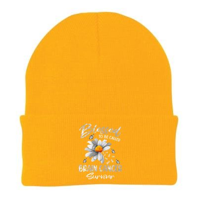 Blessed To Be Called Brain Cancer Survivor Gift Knit Cap Winter Beanie