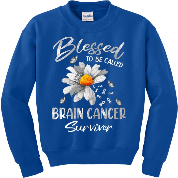 Blessed To Be Called Brain Cancer Survivor Gift Kids Sweatshirt